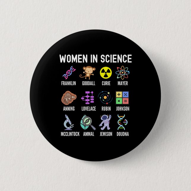 In Science - Feminist Stem Girls Empowerment Kids Knapp (Framsida)