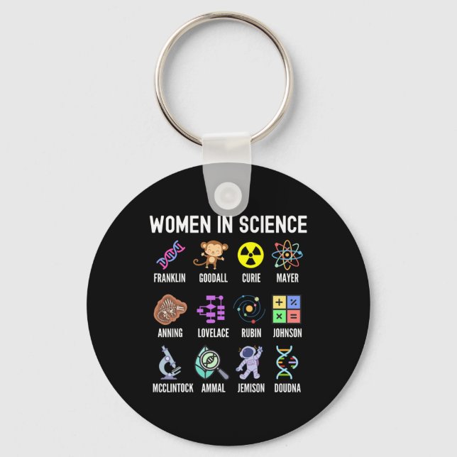 In Science - Feminist Stem Girls Empowerment Kids Nyckelring (Framsida)