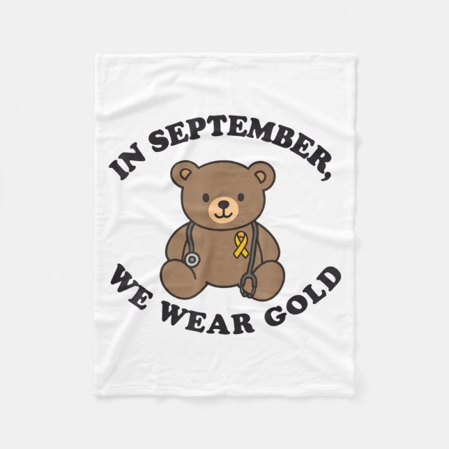 In September We Wear Gold Pediatric Nurse Childhoo Fleecefilt (Framsidan)