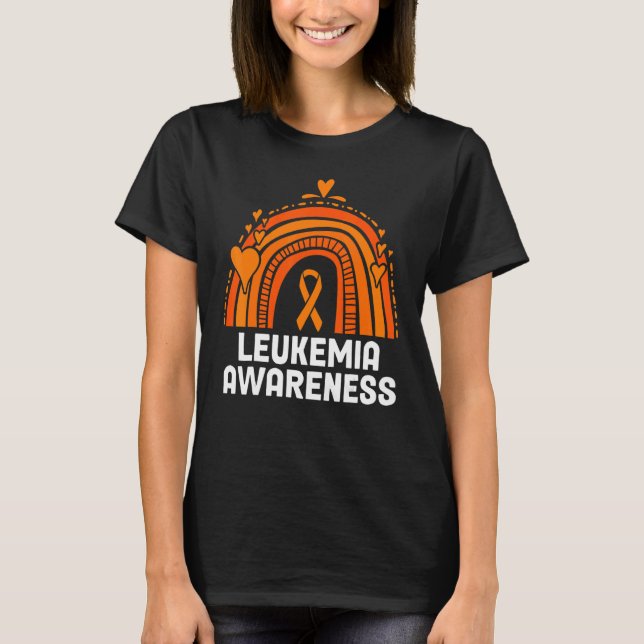 In September We Wear Orange Leukemia Awareness Mon T Shirt (Framsida)