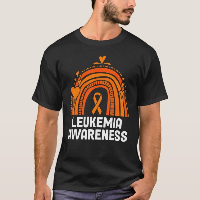 In September We Wear Orange Leukemia Awareness Mon T Shirt (Framsida)
