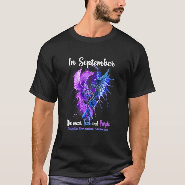 In September We Wear Teal And Purple 1 T Shirt (Framsida)