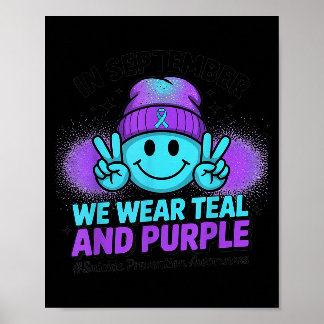 In September We Wear Teal And Purple Suicide Preve Poster (Framsidan)