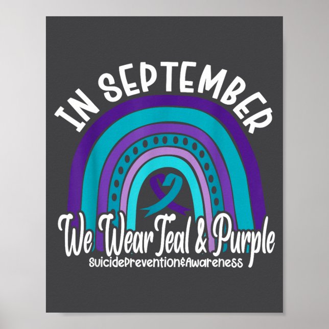 In September We Wear Teal And Purple Suicide Preve Poster (Framsidan)