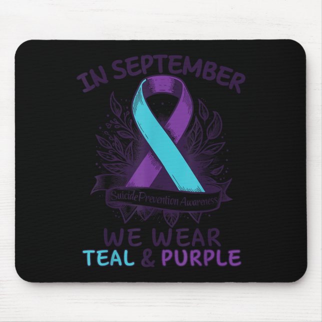 In September We Wear Teal Purple Ribbon Suicide Pr Musmatta (Framsidan)