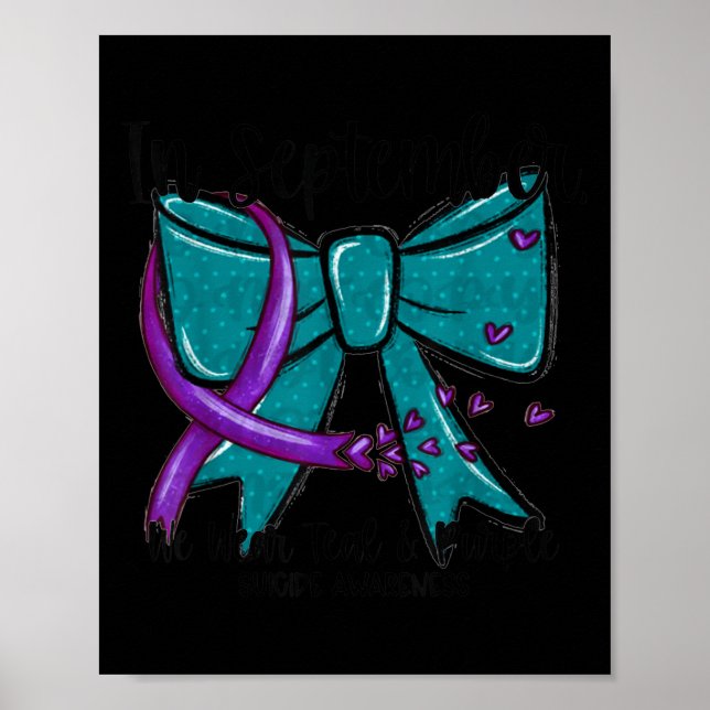In September Wear Teal Purple Suicide Prevention B Poster (Framsidan)