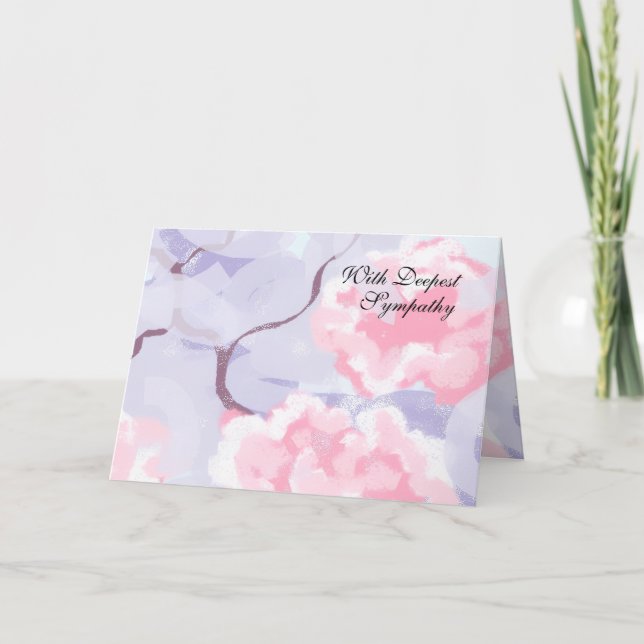 In Sympathy : Pink Roses within a Winters Frost . Kort (Framsida)