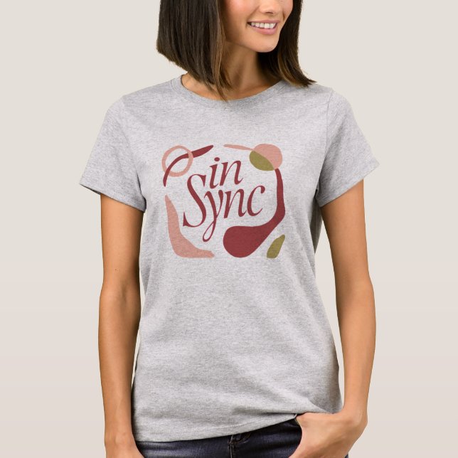 In Sync Alla hjärtans dag Kvinnors T Shirt (Framsida)