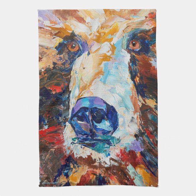 In the Bear's Gaze kitchen towel Kökshandduk (Vertikal)