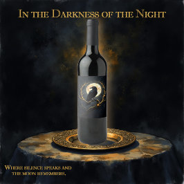 In the Darkness of the Night” – The Moon’s Silent Vinflaska Etikett