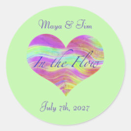 In the Flow of Love Sticker Runt Klistermärke