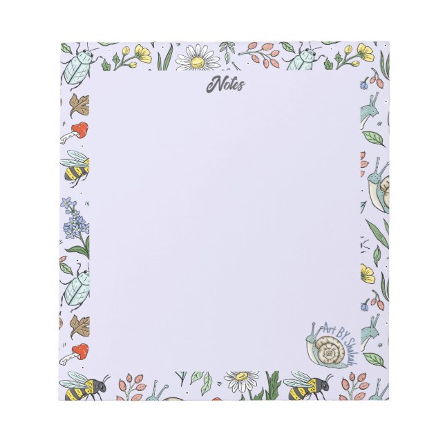 In the Garden Notepad Anteckningsblock (Framsida)