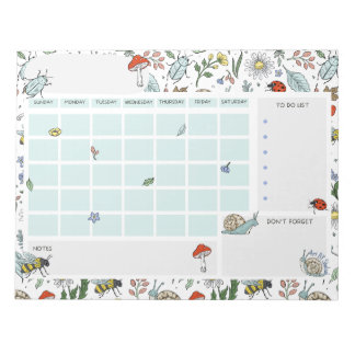 In the Garden Open Dated Desk Calendar Notepad Anteckningsblock