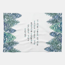 In The Heart Of The Winter Forest Kökshandduk