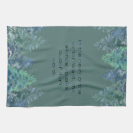 In The Heart Of The Winter Forest Kökshandduk