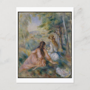"In the Meadow" av Renoir Painting Postcard Vykort