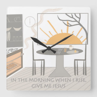 In the morning clock fyrkantig klocka