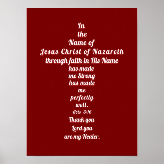 In the Name of Jesus ...Strong... Poster (Framsidan)
