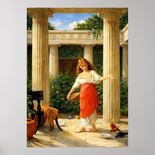 In the Peristyle by John William Waterhouse Poster (Framsidan)