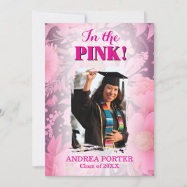 In The Pink Blush Graduation Party Inbjudningar