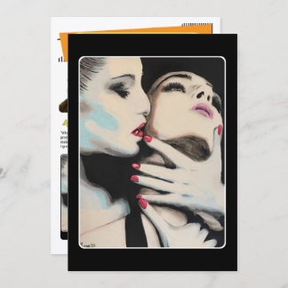 ‘In the Shadows’ Painting on a Small-Scale Print Inbjudningar