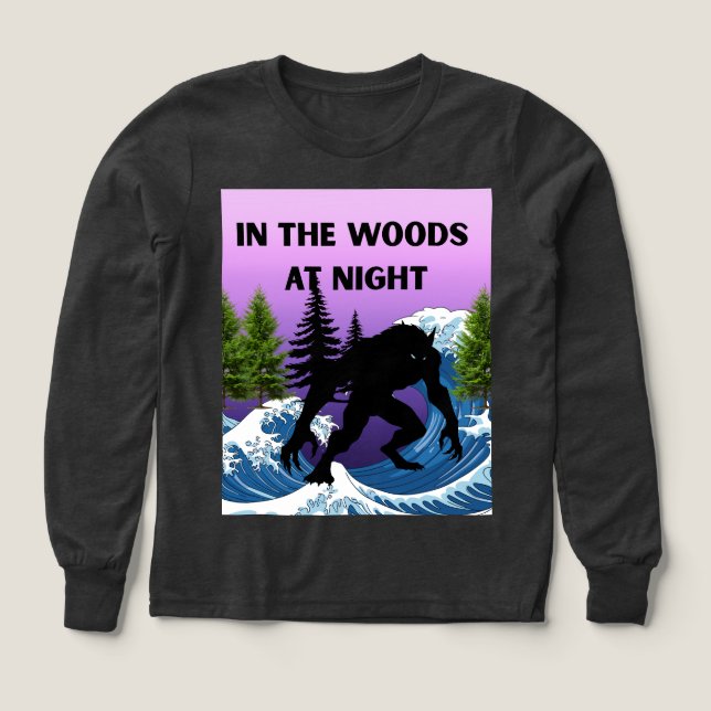 In the Woods at Night Kids Long-Sleeve Shirt T (Design framsida)