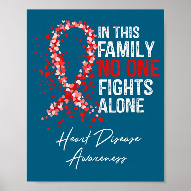In This Family Fights Alone Heart Disease Awarenes Poster (Framsidan)