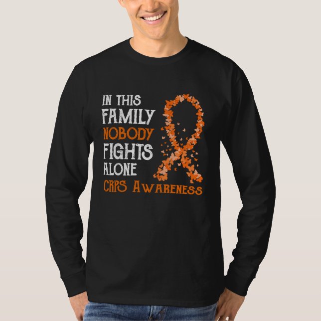 In This Family Nobody Fights Alone CRPS T Shirt (Framsida)