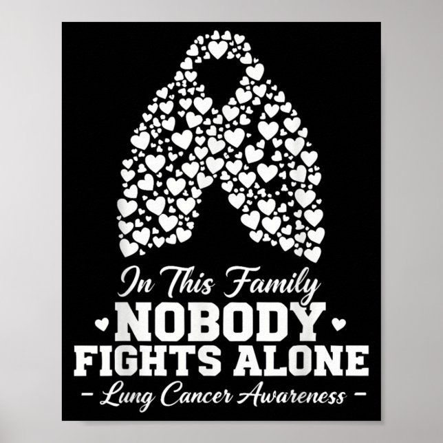 In This Family Nobody Fights Alone Lung Cancer Shi Poster (Framsidan)