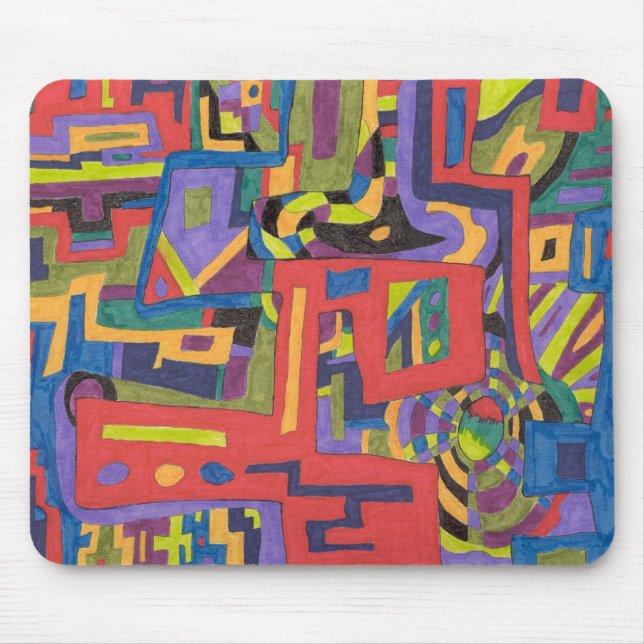 "In to the Net" Abstrakt Mousepad Musmatta (Framsidan)