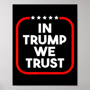 In Trump Vi Trust Pro-trump 2024 Konservativ Patr Poster