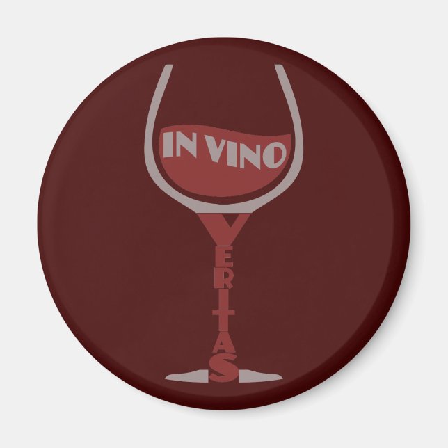 In Vino Veritas anpassningsbar magnet (Framsidan)