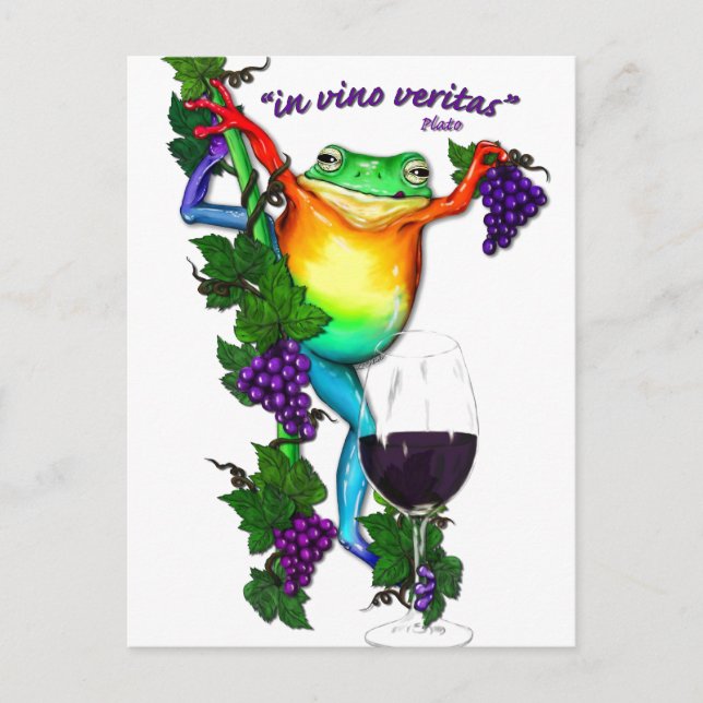 In Vino Veritas Vykort (Framsida)