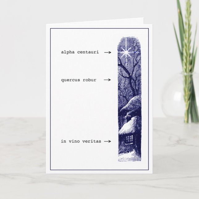 In Vino Veritas Yuletide-kort Helgkort (Framsida)