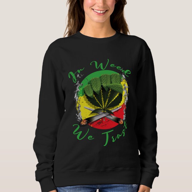 In Weed We Trust American Legalize Spliff Tops T Shirt (Framsida)