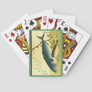 Inada & Fugu - Hiroshiges japanska fiskutskrift Casinokort