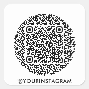 Inagram business social media modern qr-kod fyrkantigt klistermärke