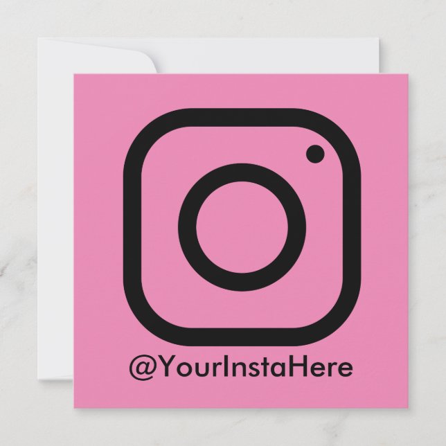 Inagram business social media modern Rosa Inbjudningar (Framsida)