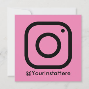 Inagram business social media modern Rosa Inbjudningar