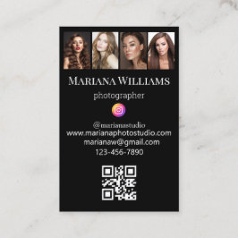 Inagramfotograf fotokollage qr-kod visitkort