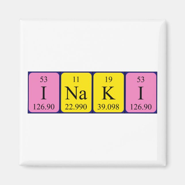 Inaki Periodisk magnet bord namn (Framsidan)