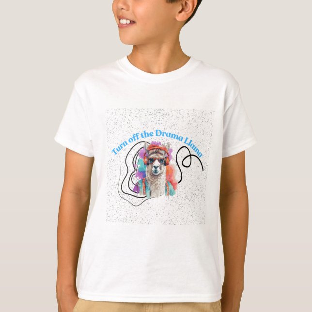 Inaktivera Drama Llama T Shirt (Framsida)