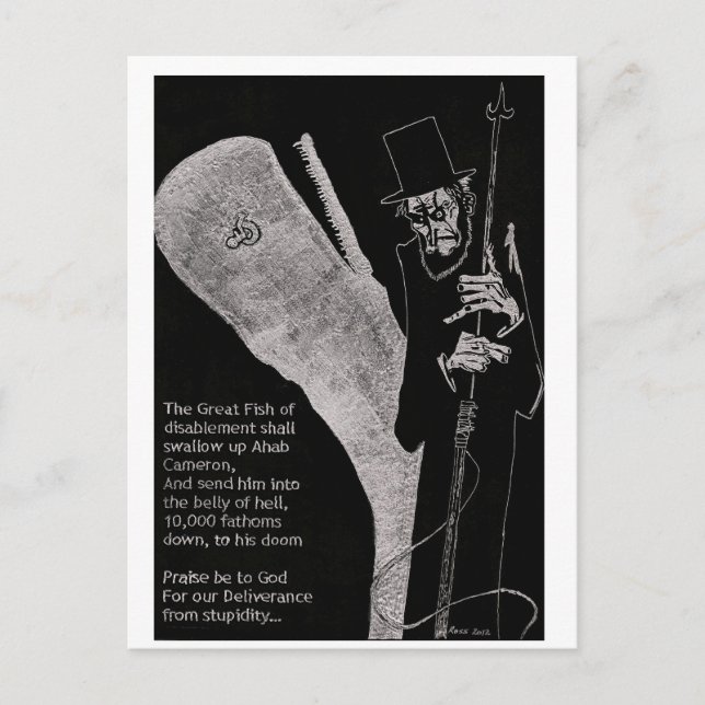 Inaktiverad Ahab Vykort (Framsida)