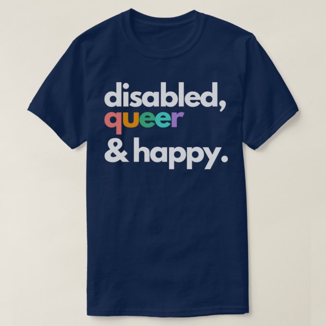 Inaktiverad fråga och lycklig t shirt (Design framsida)