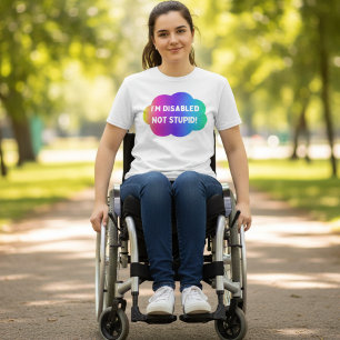Inaktiverad, inte dum, medvetandehöjande garanti t shirt