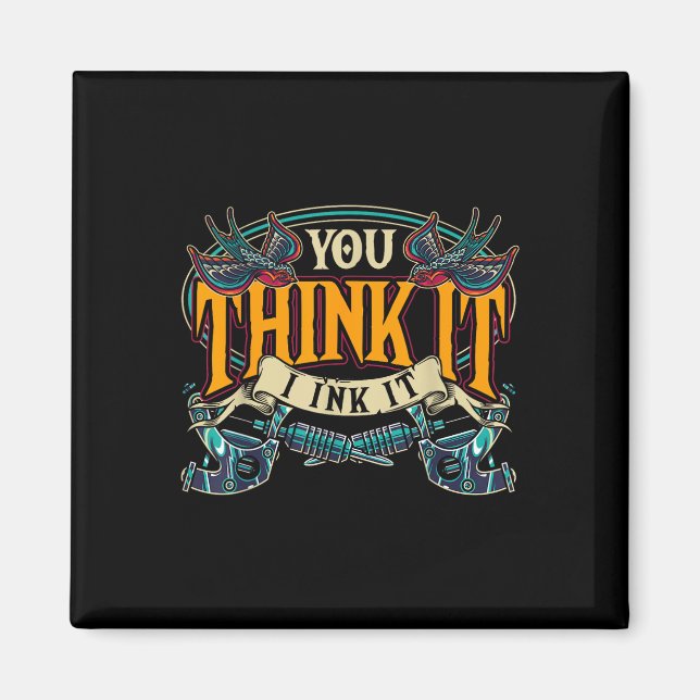 Inaktiverat Tattoer Tattoo Master Tatted Bläck Art Magnet (Framsidan)