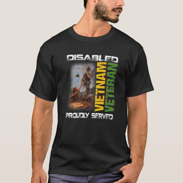 Inaktiverat Vietnam Veteran stolt betjänat Nam Far T Shirt (Framsida)