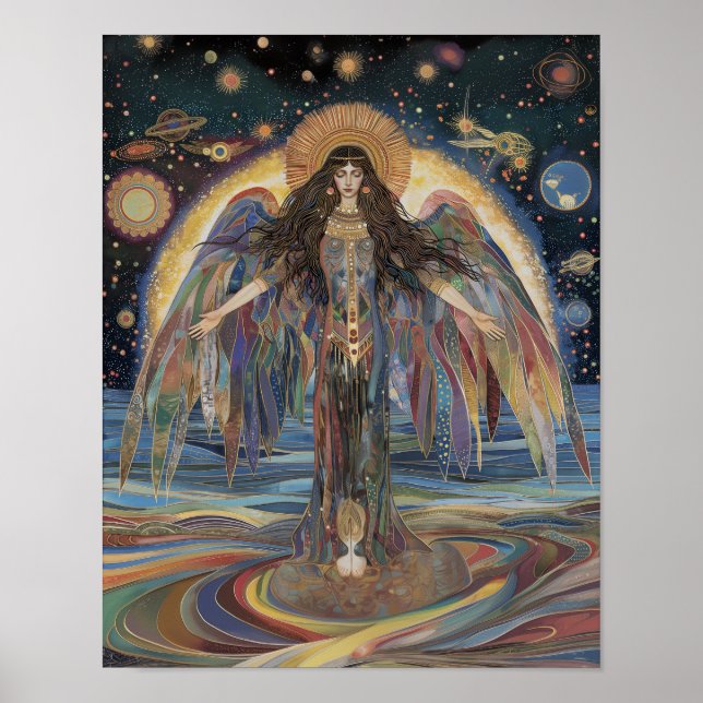 Inanna Anunnaki Goddess Black Rainbow Surreal Poster (Framsidan)