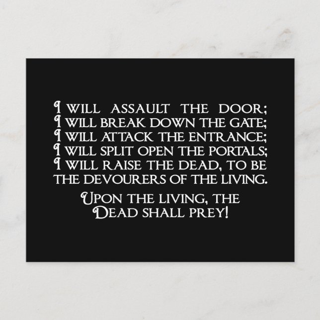 Inanna/Ishtar Entering Underworld Quote Vykort (Framsida)