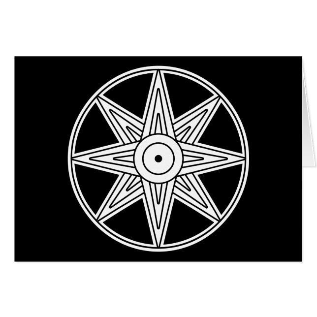 Inanna Star Symbol Hälsningskort (Framsidan Horizontal)